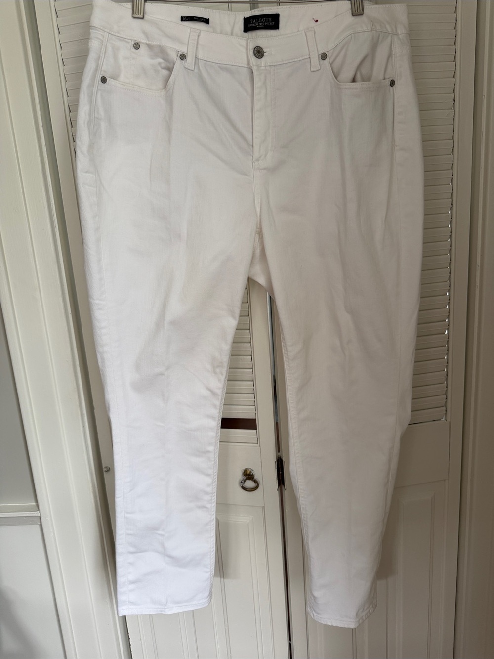 Talbots White Ankle Crop Stretch Jeans